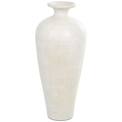 Ceramic Tall Amphora Floor Decorative Vase - White - Roche River Decor