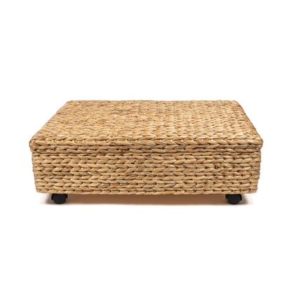 happimess Hyacinth/Wood Underbed Storage Bin with Wheels & Handles