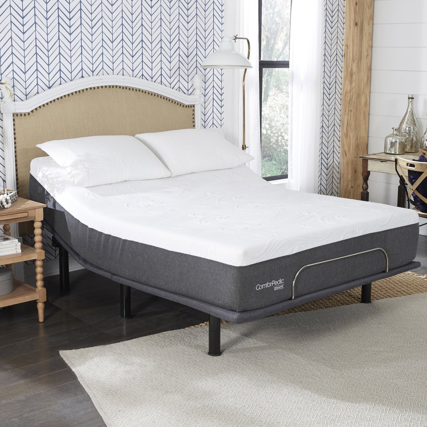 ComforPedic from BeautyRest 14-inch Mattress and Adjustable Bed Set