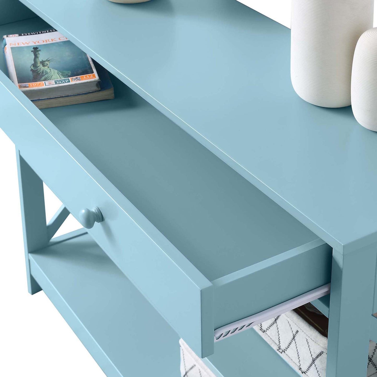 Convenience Concepts Oxford 1 Drawer Console Table with Shelves