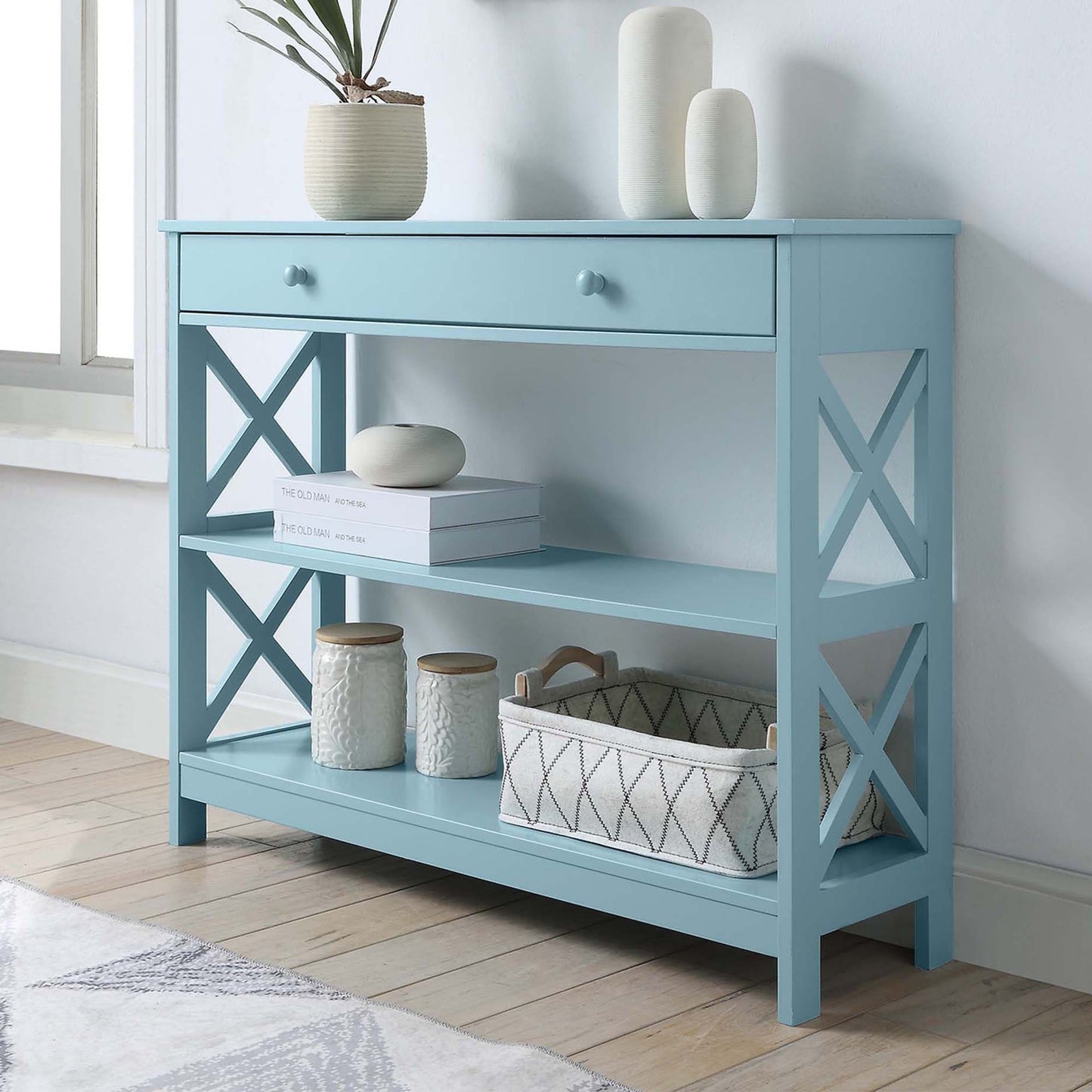 Convenience Concepts Oxford 1 Drawer Console Table with Shelves