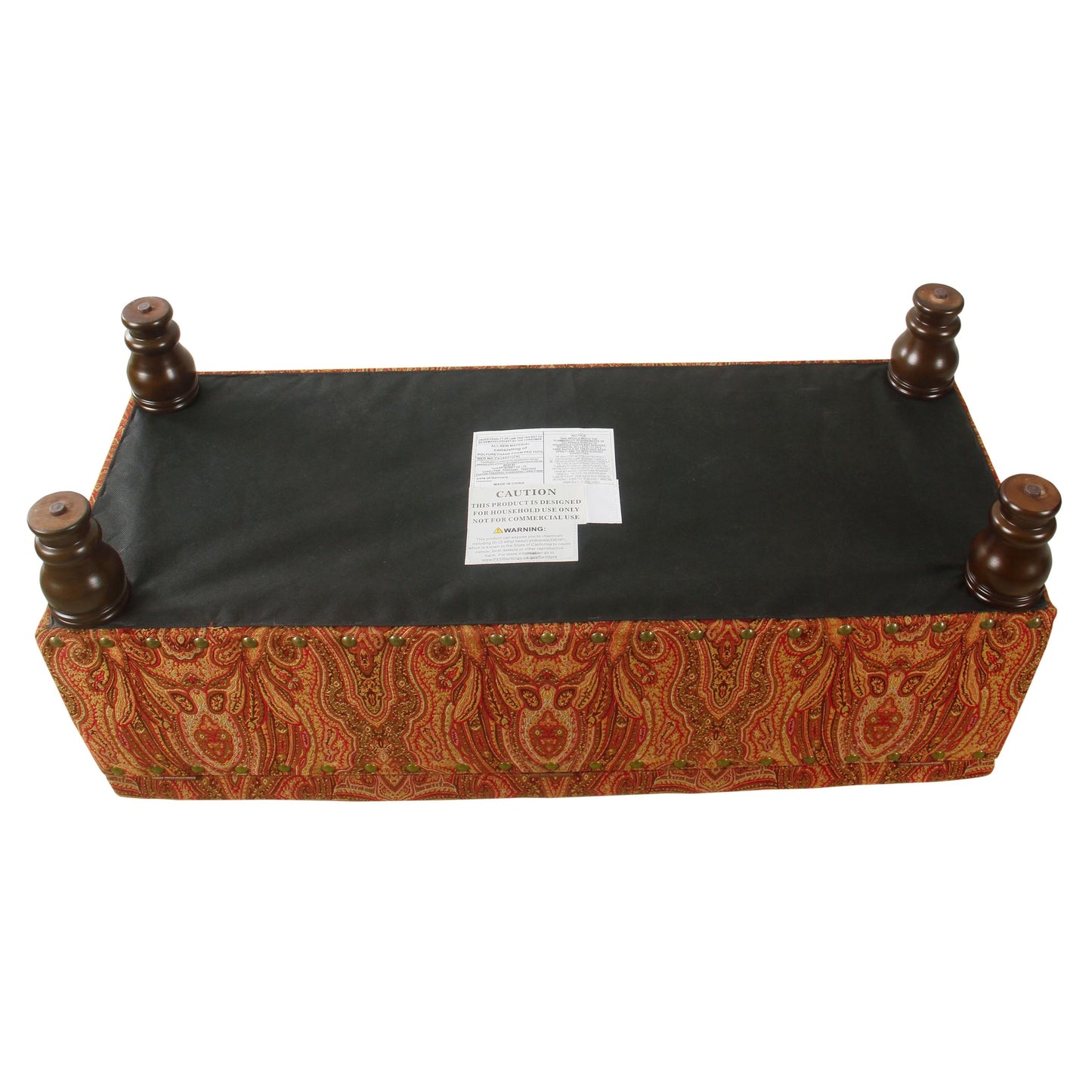 Copper Grove Muscari Upholstered Storage Bench with Nailhead Trim