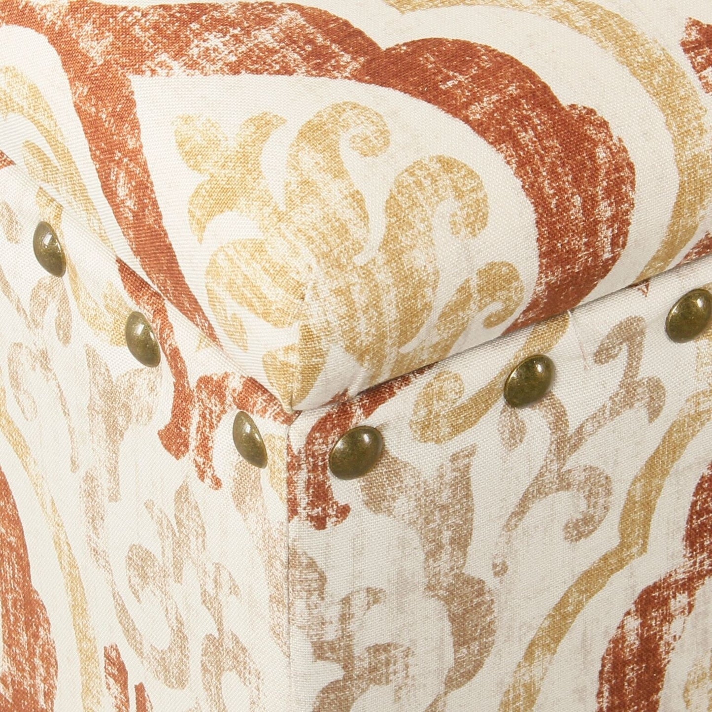 Copper Grove Muscari Upholstered Storage Bench with Nailhead Trim