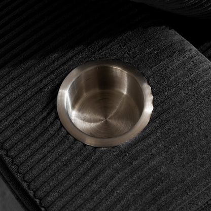 Corduroy Upholstered Memory Foam Sofa With Ottoman Upholstered Bean Bag Couch - 48.4Lx67.7Wx24.4H