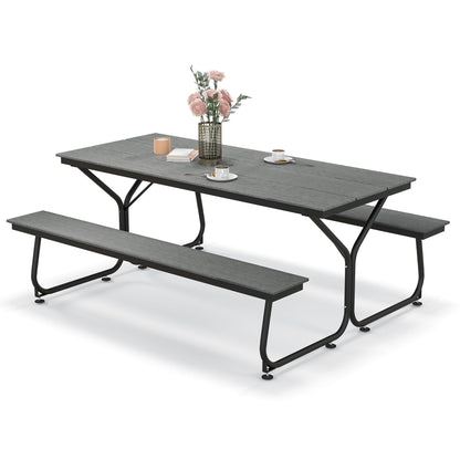 Costway 6FT Picnic Table Bench Set Outdoor HDPE Heavy-Duty Table for - See Details