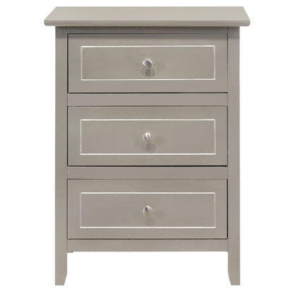 Daniel 3-drawer Transitional Wooden Nightstand