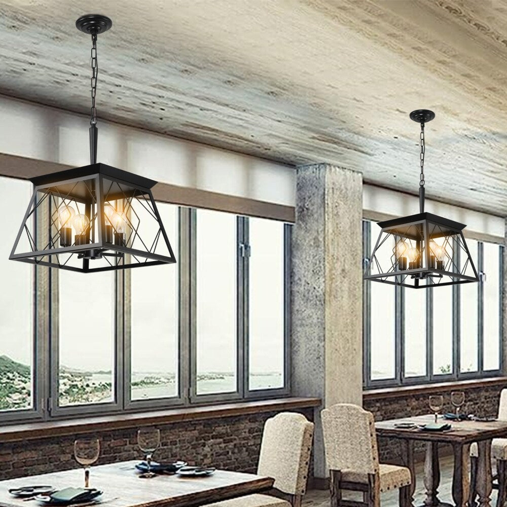 Dimmable 4-Light Farmhouse Chandeliers Light for Dining Room No Bulb