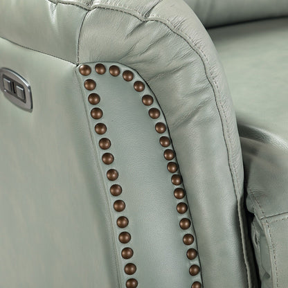 Eduardo Genuine Leather Power Recliner with USB Port Set of 2