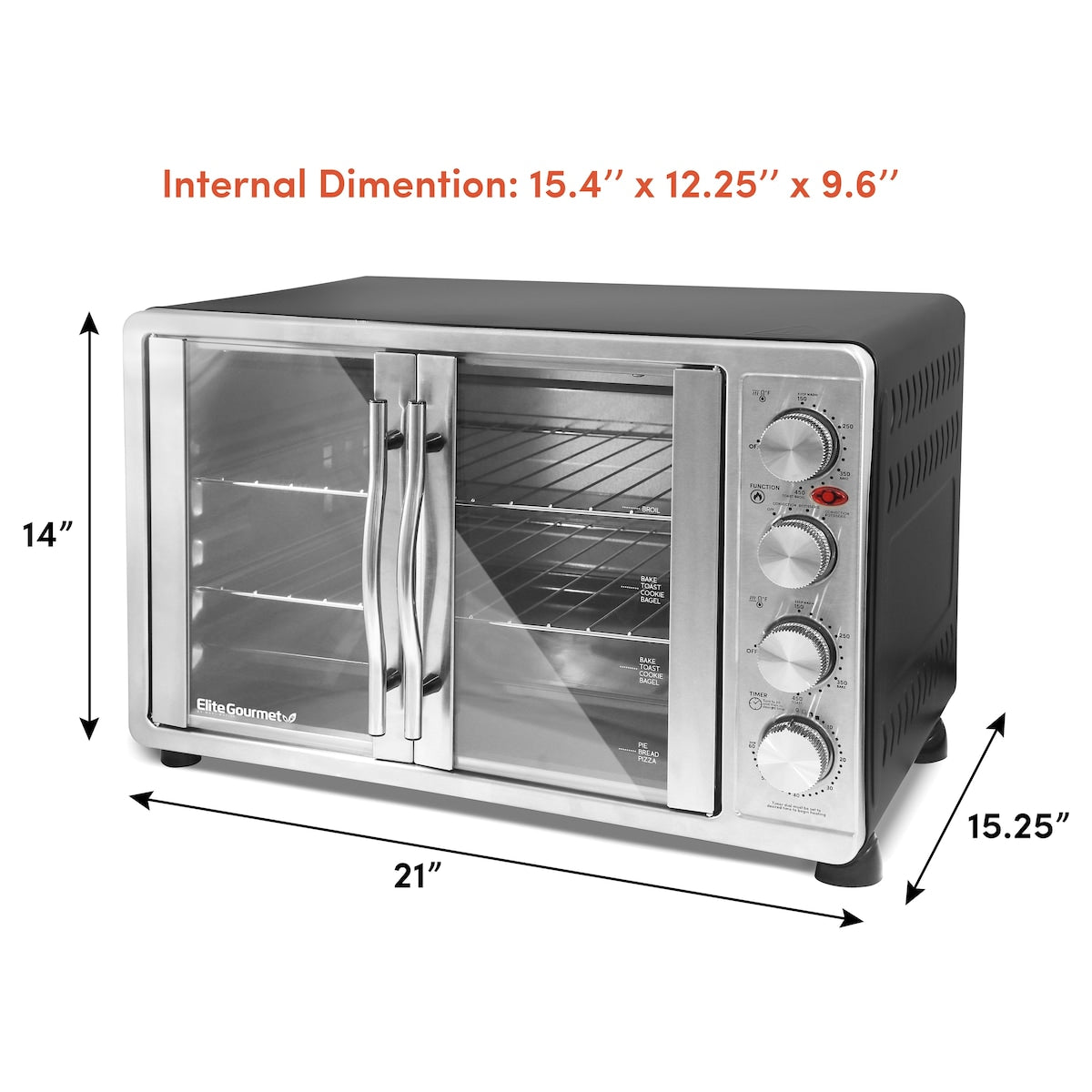 Elite Platinum Double Door Oven with Rotisserie and Convection