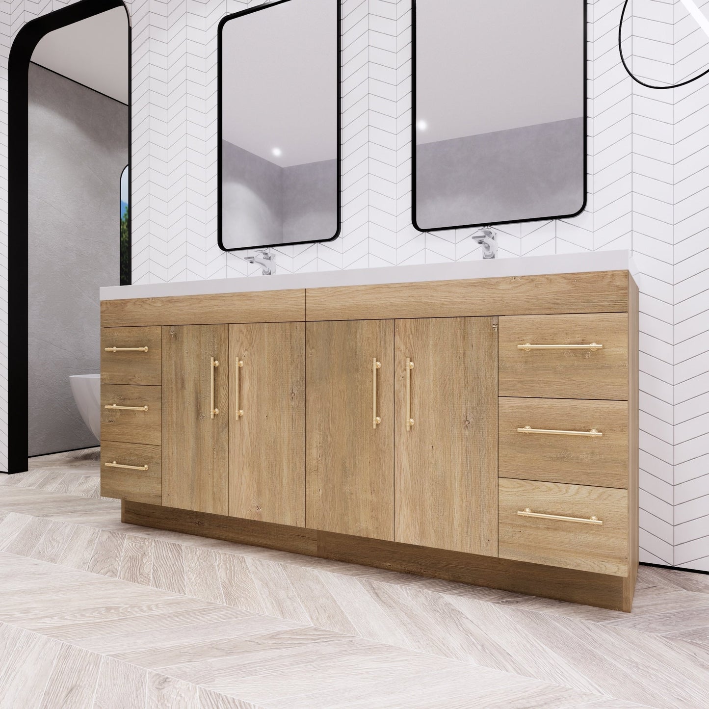 Eliza 72'' Freestanding Vanity with Double Sink