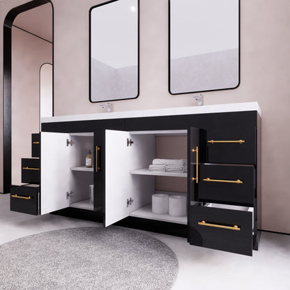 Eliza 72'' Freestanding Vanity with Double Sink