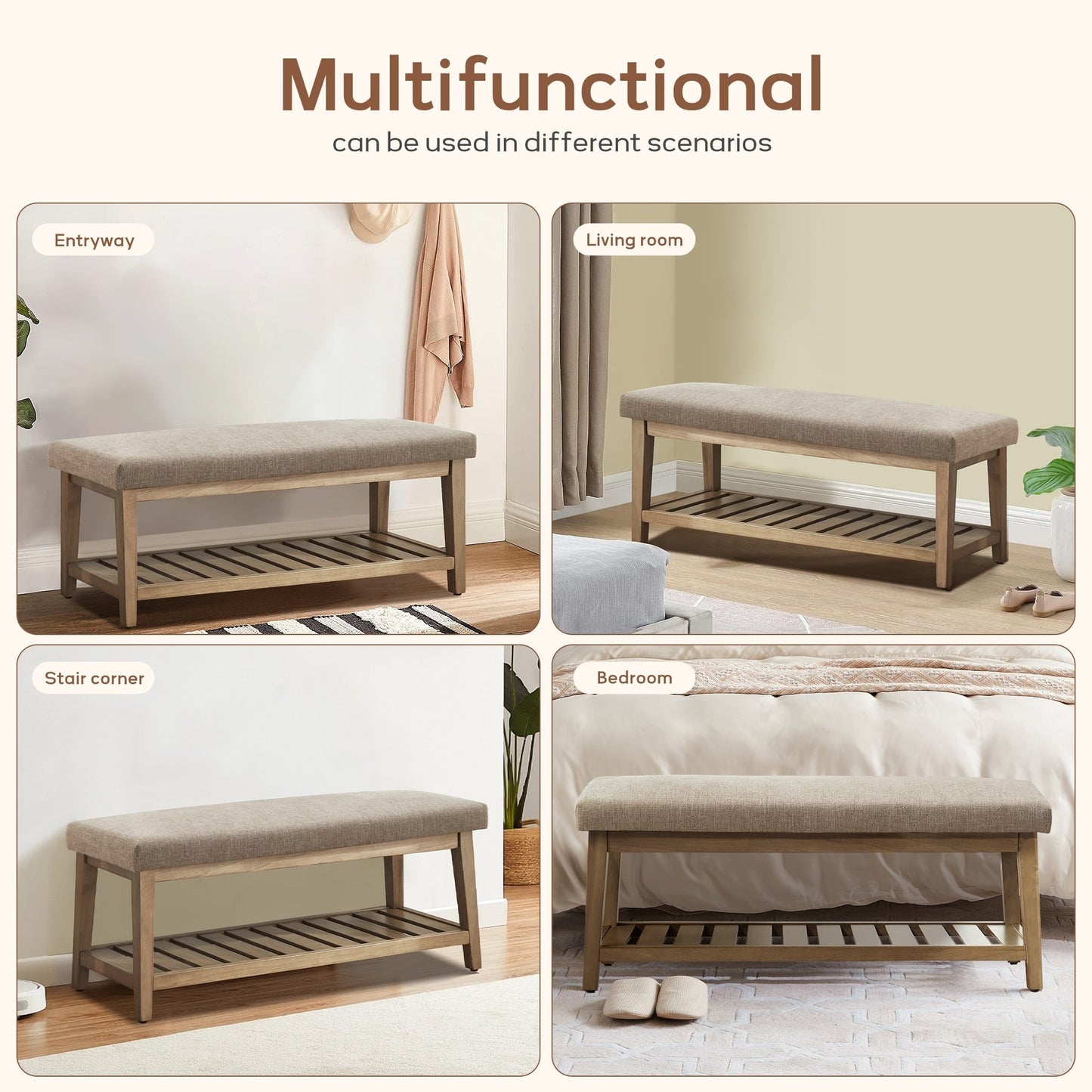 Entryway Shoe Bench Storage Bench Upholstered Bench