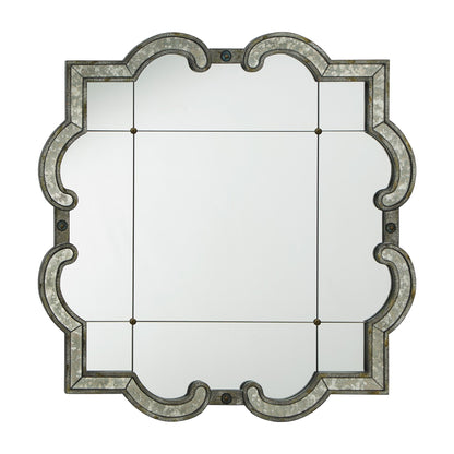 Fantina Antique Silver Paned Wall Mirror by iNSPIRE Q Classic