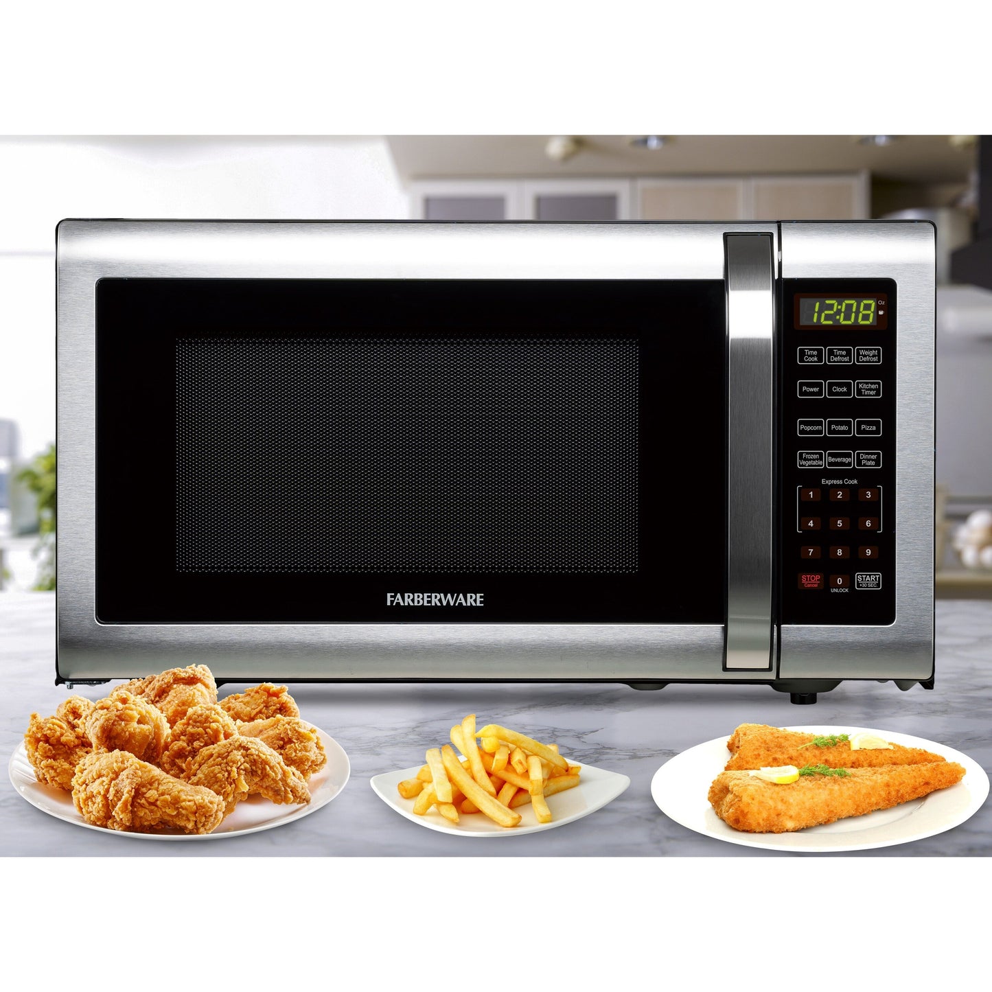 Farberware 1.6 Cu. Ft. Microwave Oven, Brushed Stainless Steel