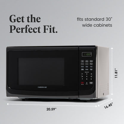 Farberware 1000-Watt 1.1 Cu. Ft. Countertop Microwave Oven With LED Lighting and Child Lock