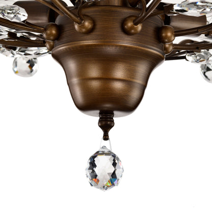 Holly 4-light Crystal Leaves Flush Mount