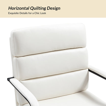 Joseph Modern Task Faux Leather Chair with Tilt Lock and Center Tilt by HULALA HOME