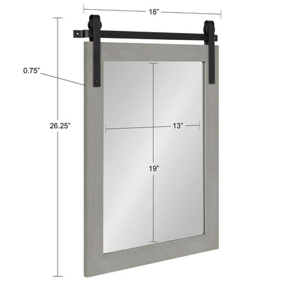 Kate and Laurel Cates Rustic Rectangular Wall Mirror