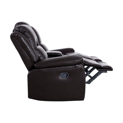 Leather Manual Recliner Sofa Collection for Living Room Leather Reclining Furniture for Home Office Living Room