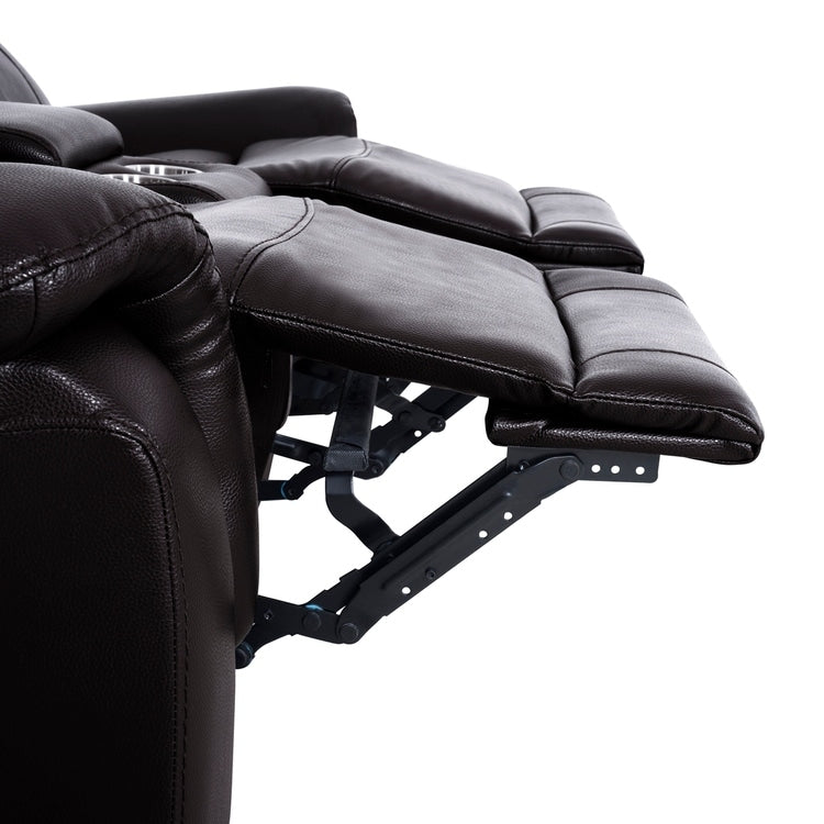 Leather Manual Recliner Sofa Collection for Living Room Leather Reclining Furniture for Home Office Living Room