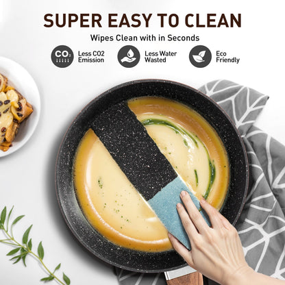 Kitchen Academy 15-piece Nonstick Granite-coated Cookware Set