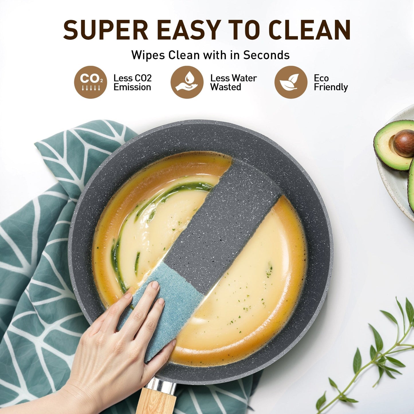 Kitchen Cookware Sets Nonstick, 12 Piece Pots and Pans Set Granite Cooking Set