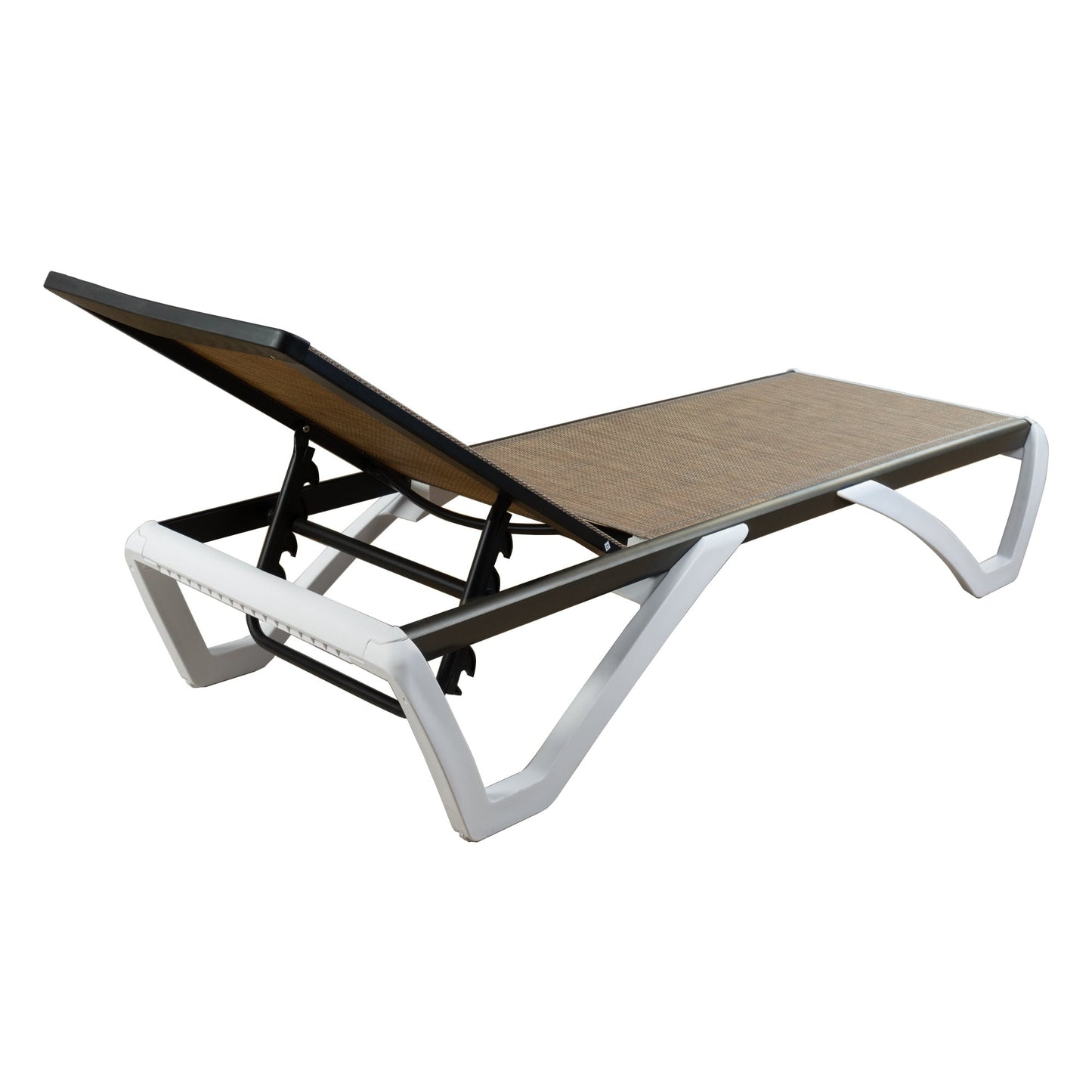 Kozyard Alan Full Flat Aluminum and Polypropylene Resin Legs Patio Reclining Adjustable Chaise Lounge