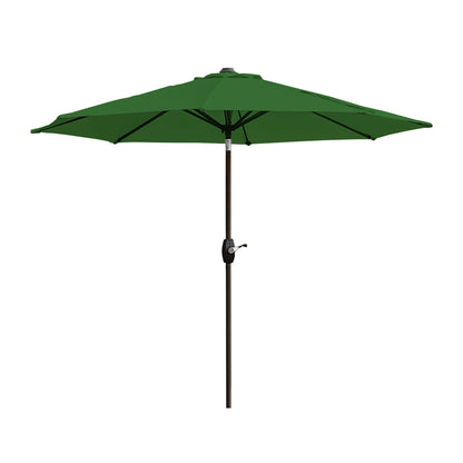 Lopes 9-foot Patio Umbrella with Bronze Finish Base Weight Stand Included