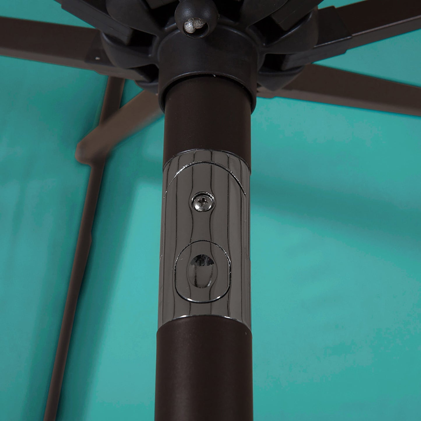 Lopes 9-foot Patio Umbrella with Bronze Finish Base Weight Stand Included