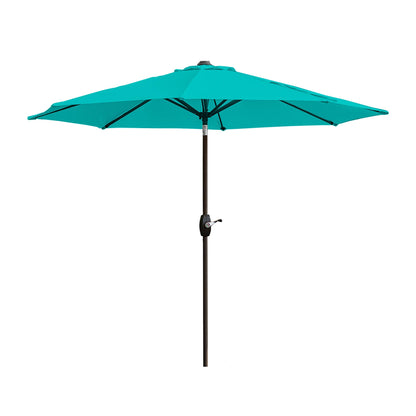 Lopes 9-foot Patio Umbrella with Bronze Finish Base Weight Stand Included