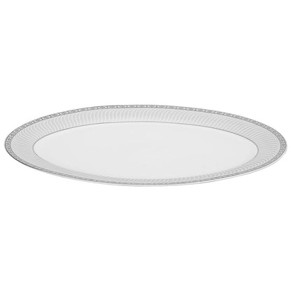 Lorren Home Trends 57-piece Porcelain Silver Accent Dinnerware Set