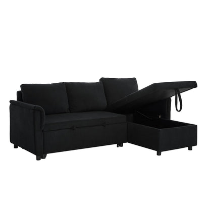 Loveseat Sofa with Chaise Lounge L-Shaped Modular Convertible Sofa with Storage Chaise