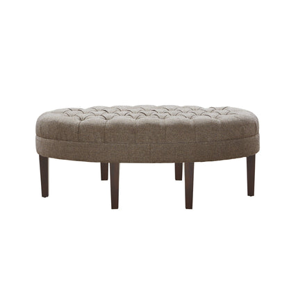 Madision Park Chase Surfboard Tufted Upholstered Ottoman with Solid Wood