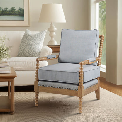 Madison Park Donohue Turned Wood Frame Armchair