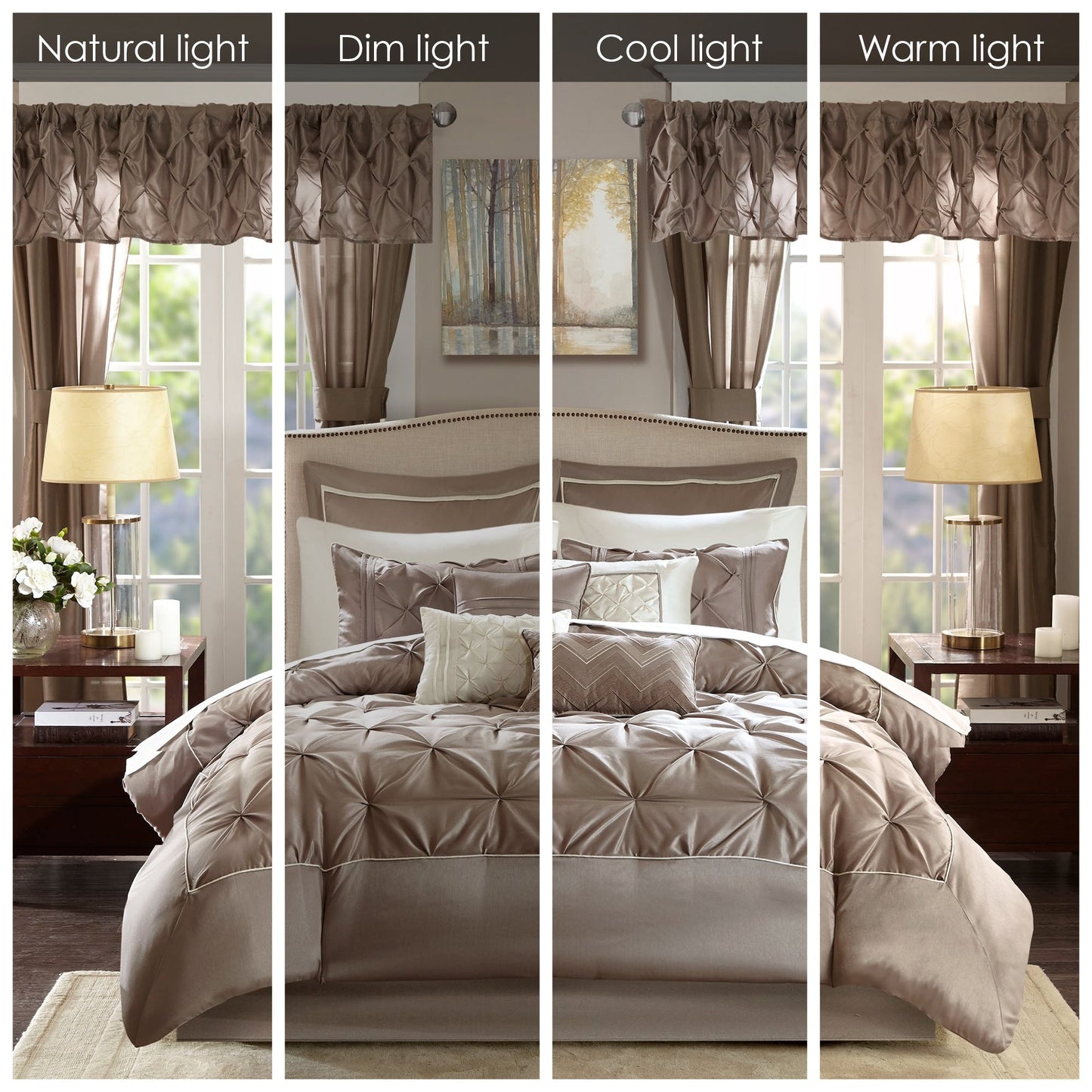 Madison Park Essentials Loretta 24-Piece Room in a Bag with Window Panels and Sheet Set