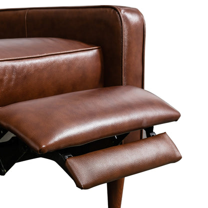 Pushback Recliner Chair, Fabric Armchair Push Back Recliner with Rivet Decoration, Single Sofa Accent Chair