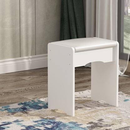 Makeup Vanity Set Table With LED Light &Mirror & Stool