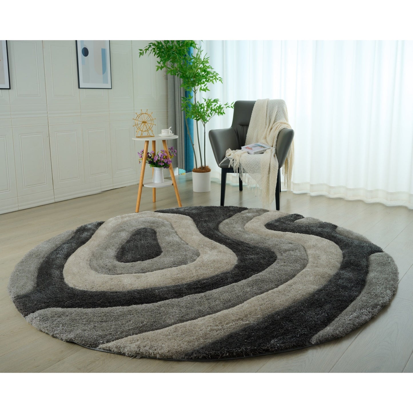 Mateos Shag Abstract Designed Area Rug