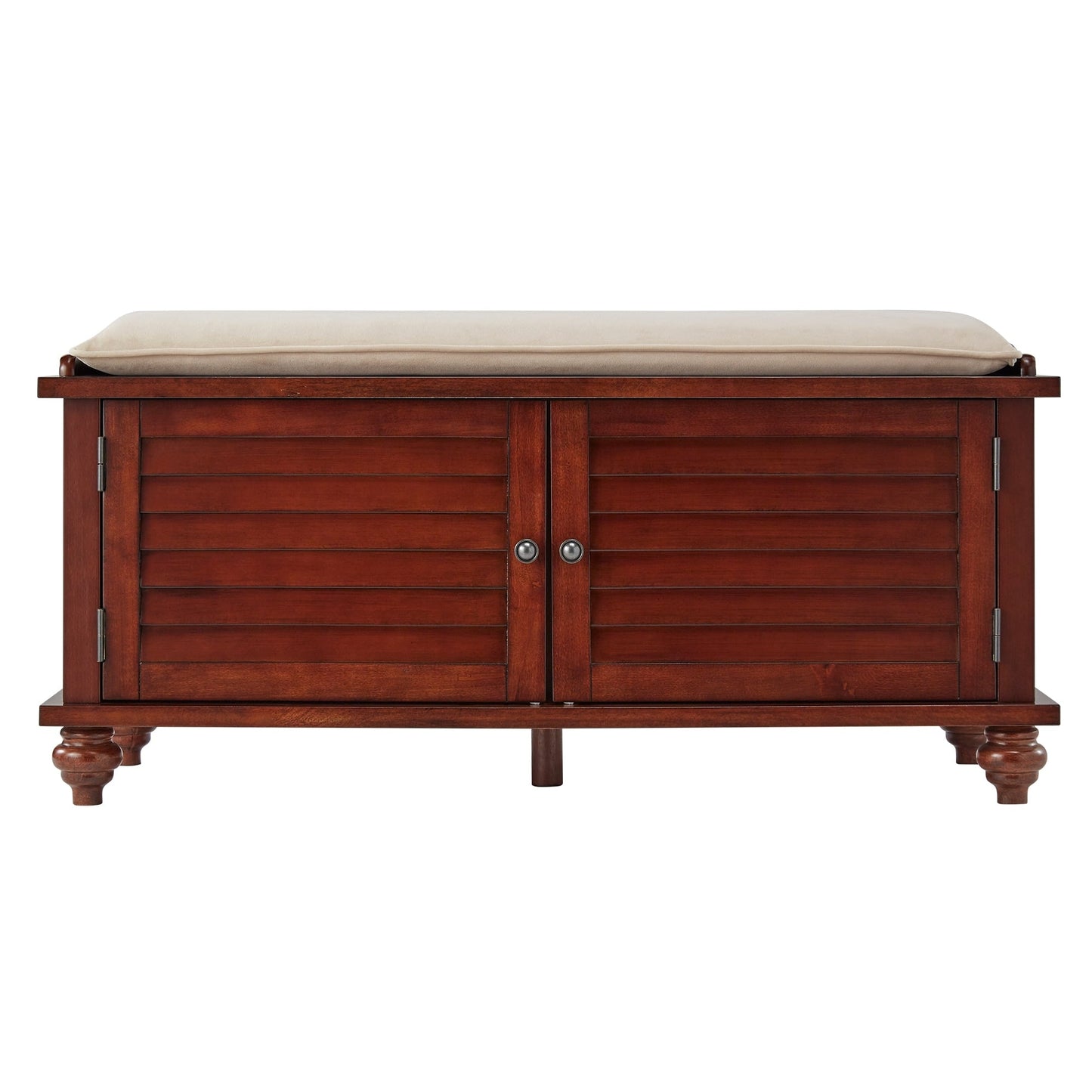 Maybelle Velvet Cushion Shutter Door Storage Bench by iNSPIRE Q Classic