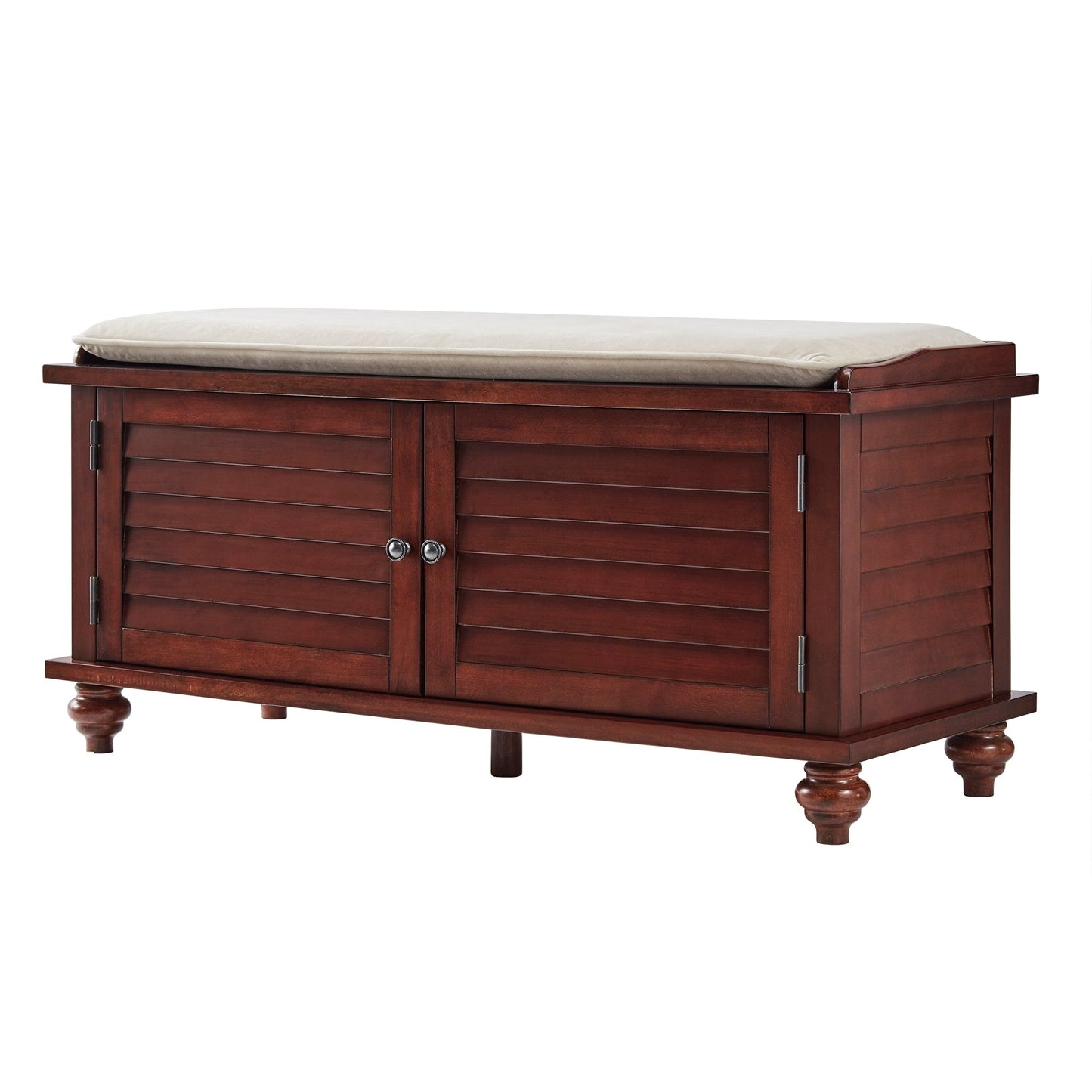 Maybelle Velvet Cushion Shutter Door Storage Bench by iNSPIRE Q Classic