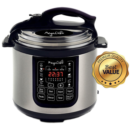 MegaChef Digital Countertop Pressure Cooker with 8 Quart Capacity