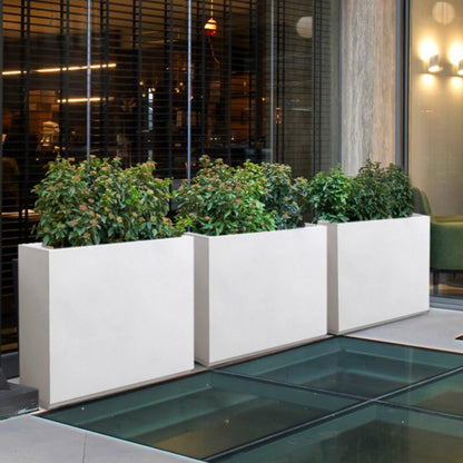 Metallic Heavy Planter for Outdoor Plants, 38Lx10Wx30H Inches Tall and Long Metal Divider Planter Box - 38x30x10