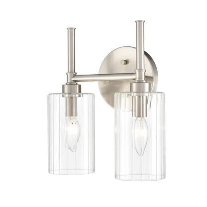 Millennium Lighting Chastine Bathroom Vanity Light Fixture with Clear Beveled Glass Shades