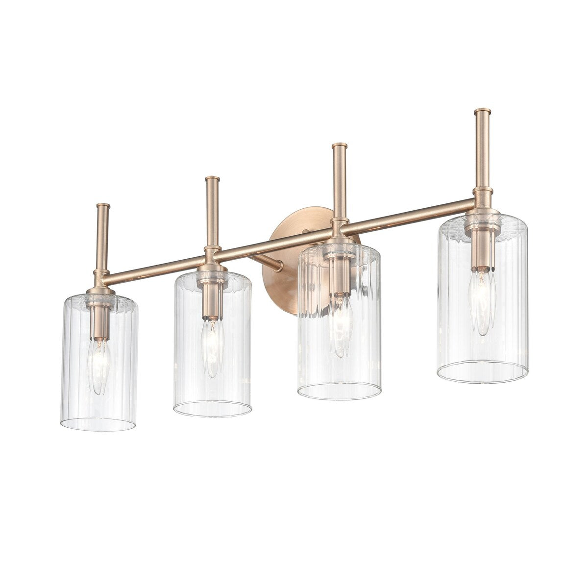 Millennium Lighting Chastine Bathroom Vanity Light Fixture with Clear Beveled Glass Shades