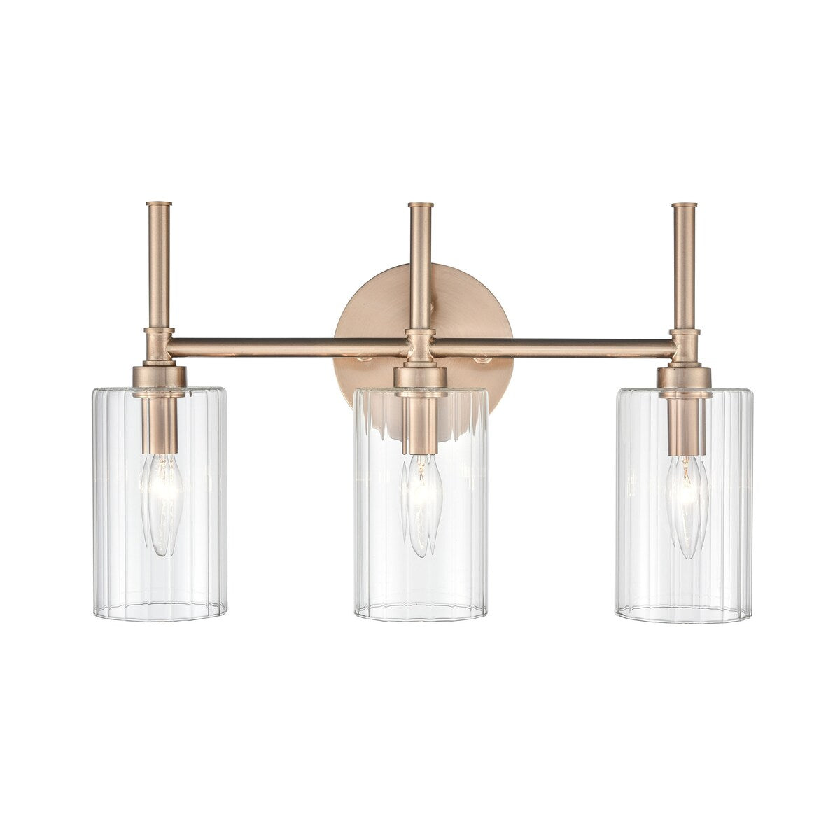 Millennium Lighting Chastine Bathroom Vanity Light Fixture with Clear Beveled Glass Shades