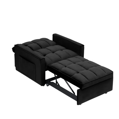 Modern 70.86 3 in 1 Single Convertible Sofa Bed with Adjustable Back and Moving Wheel for Living Room
