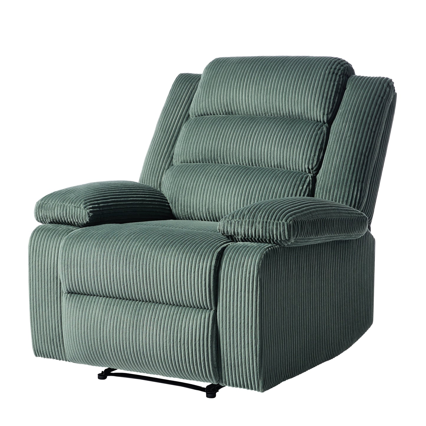 Modern Corduroy Manual Recliner Chair, Lounger Adjustable Recliners with Wide Armrest