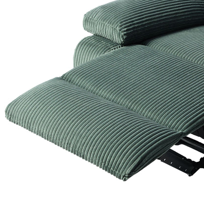 Modern Corduroy Manual Recliner Chair, Lounger Adjustable Recliners with Wide Armrest