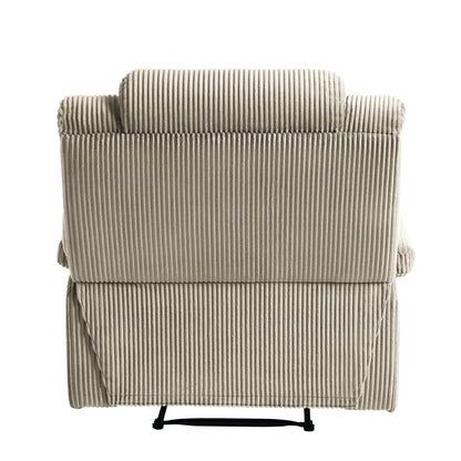 Modern Corduroy Manual Recliner Chair, Lounger Adjustable Recliners with Wide Armrest