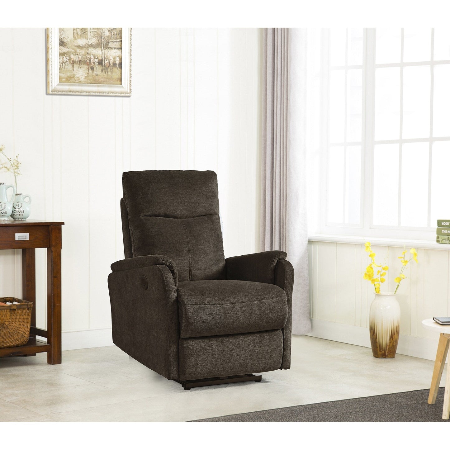 Modern Power Recliner Chair with USB, Full Head & Lumbar Support